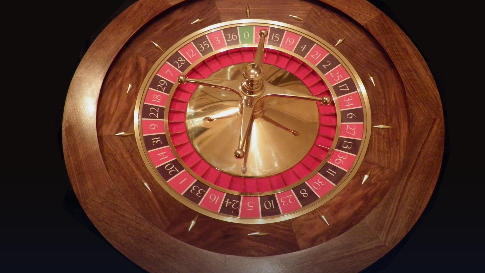 A casino roulette wheel