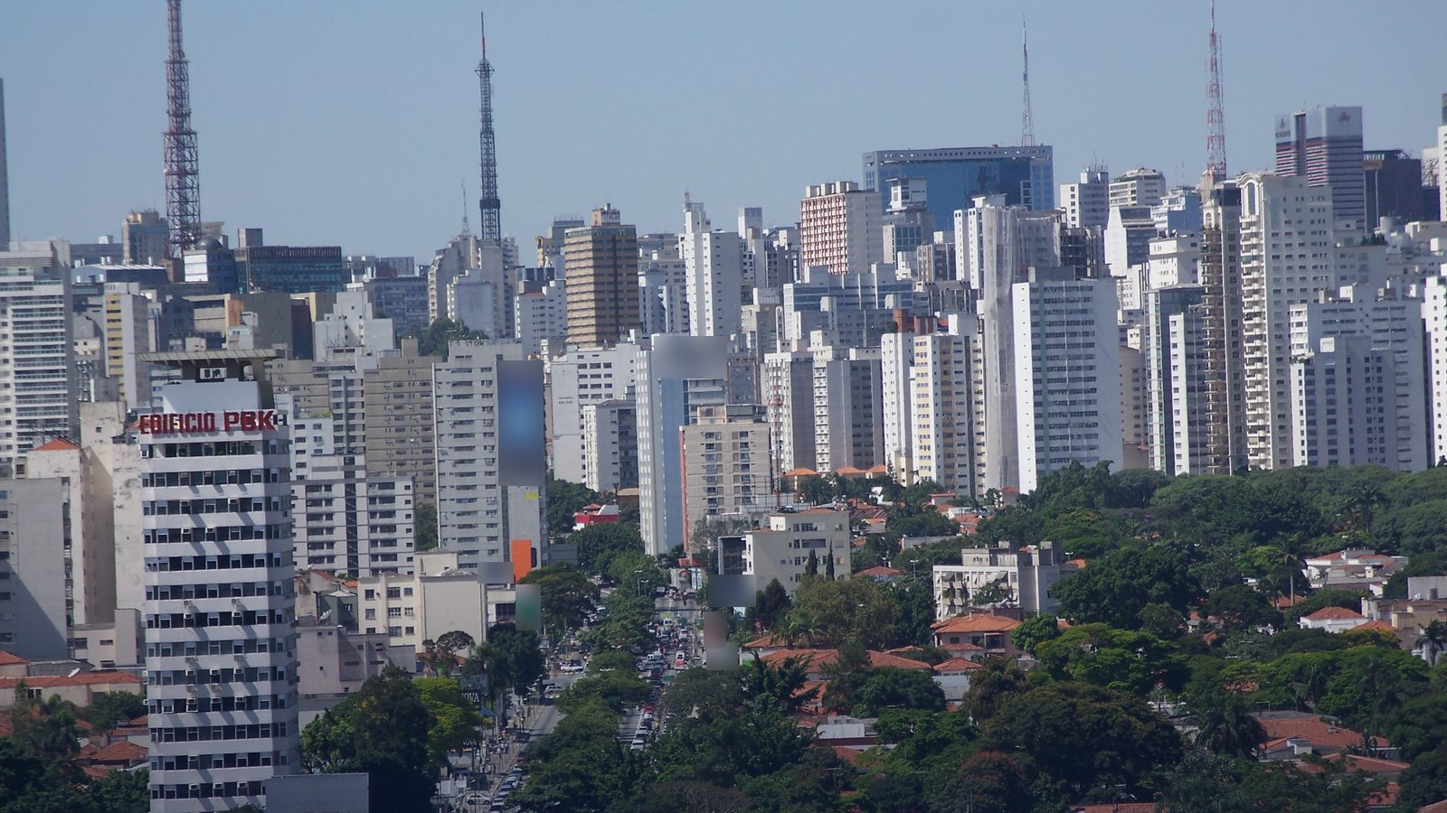 High-rise towers across São Paulo, Brazil
