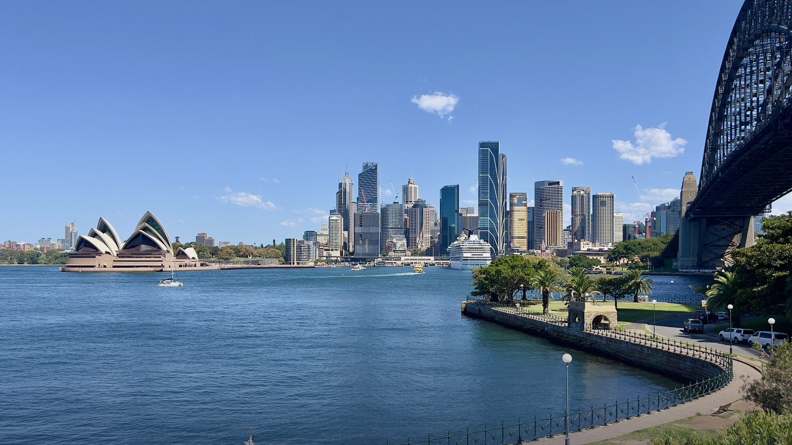 Sydney's central business district and Harbour Bridge